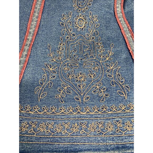 Motto Your Style Mantra Blue Denim Jean Swing Flare Aline Skirt Sz 20W - Picture 8 of 8